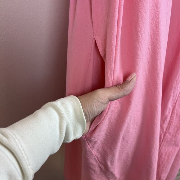 Stitch Drop Dress Womens Extra Large Swing Midi Sundress Bohemian Beach Pink - Picture 4 of 11